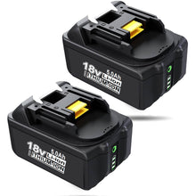 2 Pack For 18V Makita Battery Replacement | BL1850B 5000mAh Li-ion Battery With LED Light