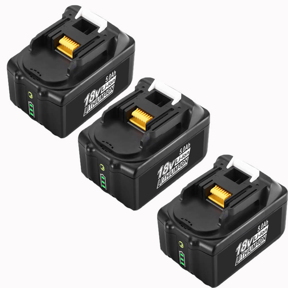 3 Pack For 18V Makita Battery Replacement | BL1850B 5000mAh Li-ion Battery With LED Light