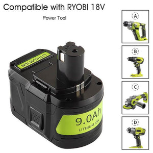 For 18V Ryobi Battery Replacement | P108 9.0Ah Li-ion Battery 4 Pack