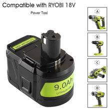 For 18V Ryobi Battery Replacement | P108 9.0Ah Li-ion Battery
