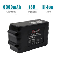 For 18V Makita Battery Replacement | BL1830 BL1840 6000mAh Li-ion Battery