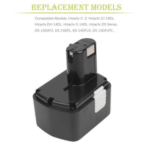 For Hikoki(Hitachi) 14.4V Battery Replacement | EB14B 3.6Ah Ni-Mh Battery 2 Pack
