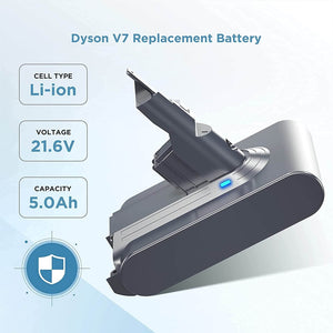 For Dyson V7 5.0Ah Battery Replacement & Replacement Charger(U.S. Plug)For Dyson Battery