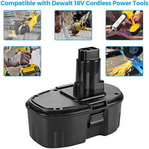 For DeWalt 18V Battery  Replacement | DC9098 3Ah Ni-Mh Battery
