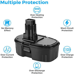 For DeWalt 18V Battery  Replacement | DC9098 3Ah Ni-Mh Battery