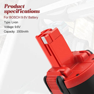 For BOSCH 9.6v 2.0Ah  | BAT048 Ni-CD Battery Replacement 2 Pack
