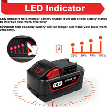 For Milwaukee 18V M18 6.0Ah Li-ion Battery Replacement & For Milwaukee 12V-18V Lithium Battery Charger