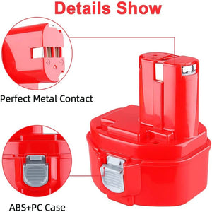 For Makita 9.6V Battery Replacement | 9120 3.0Ah Ni-MH Battery 3 Pack