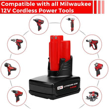For Milwaukee M12 Battery Replacement | Milwaukee 12V 6.0Ah Li-ion Battery 2 Pack