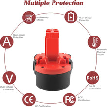 For BOSCH 9.6v 2.0Ah  | BAT048 Ni-CD Battery Replacement 4 Pack