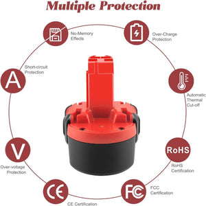 For BOSCH 9.6v 2.0Ah  | BAT048 Ni-CD Battery Replacement 4 Pack