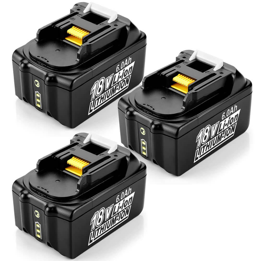 3 Pack For 18V Makita Battery Replacement | BL1860B 6000mAh Li-ion Battery
