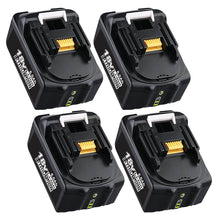 4 Pack For 18V Makita Battery Replacement | BL1860B 6000mAh Li-ion Battery