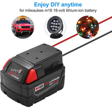 Power Wheel Adapter for Milwaukee M18 18V Battery，Work with for Milwaukee M18 48-11-1860, 48-11-1850 Li-ion Battery, Power Connector for Rc Car, Robotics, Rc Truck