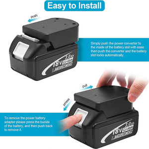 Power Wheel Adapter Secure Battery Adapter for Makita 18V Lithium Battery for DIY Ride On Truck, Robotics, RC Toys and Work Lights