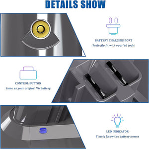 6400mAh For Dyson 21.6V Battery Replacement | Battery For Dyson V6 SV03 SV04 SV09 DC59 DC62 DC61 DC58
