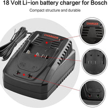 4 Pack For 18V 5.0Ah Bosch BAT610G Battery Replacement & For Bosch 14.4V -18V Lithium Ion Battery Charger AL1820CV