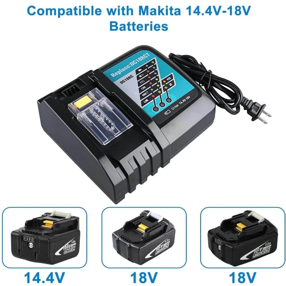 Chargeur rapide Makita DC18RC + batterie 18v BL1850B 5Ah Li-ion LXT