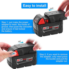 Power Wheel Adapter for Milwaukee M18 18V Battery，Work with for Milwaukee M18 48-11-1860, 48-11-1850 Li-ion Battery, Power Connector for Rc Car, Robotics, Rc Truck