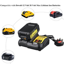 Charger for Dewalt 20V & 12V Li-Ion Battery | Replace DCB115 DCB107 DCB100 DCB112