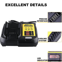 Charger for Dewalt 20V & 12V Li-Ion Battery | Replace DCB115 DCB107 DCB100 DCB112