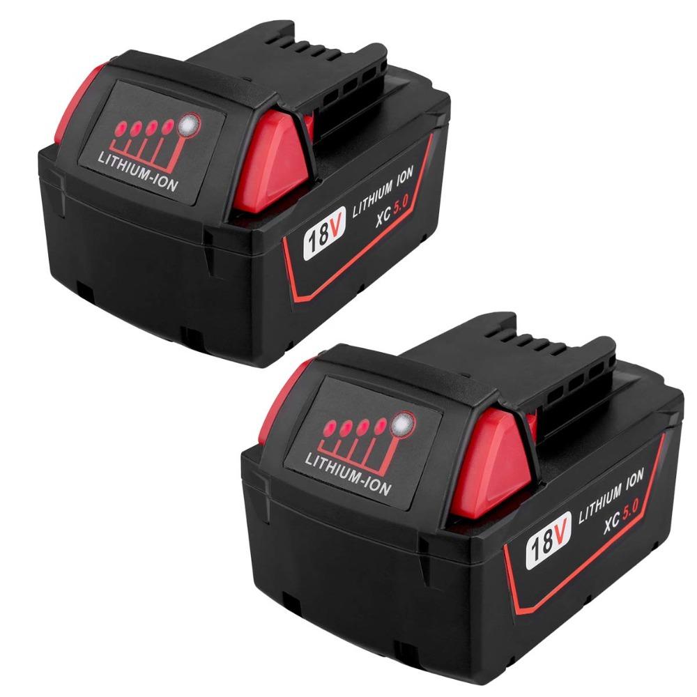 18V 5.0Ah | M18 Battery | Milwaukee battery | 48-11-1852 48-11-1850 48-11-1840 | front