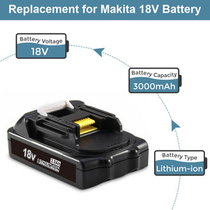 For Makita 18V BL1830 Battery | 3.0Ah Lithium-Ion Replacement 2-PACK Batteries