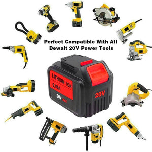 For Dewalt 20V DCB200 Battery Replacement | DCB205 9.0Ah Lithium Ion Battery 4 Pack