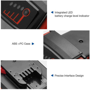 For Milwaukee M18 Battery Replacement 6.0Ah 2 Pack