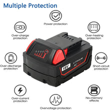 For Milwaukee 18V 6.0Ah Battery Replacement | M18 Li-ion Battery 4 Pack