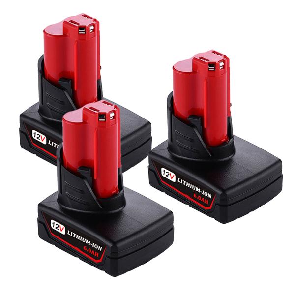 Milwaukee M12 | M12 12V Battery | Milwaukee M12 12V Battery Replacement | 5.0Ah Li-ion Battery | three