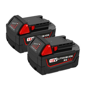 Milwaukee M18 | M18 18V Battery | Milwaukee M18 18V Battery Replacement | 6.0Ah Li-ion Battery | two