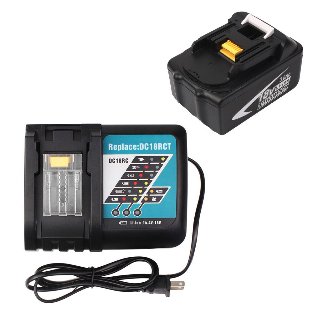 For Makita 18V BL1830 3.0Ah Battery & For Makita DC18RC 3A 14.4V-18V Charger | 1