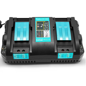 For Makita 18V DC18RD Rapid Charger | Dual Port Lithium-Ion Battery Charger | 1