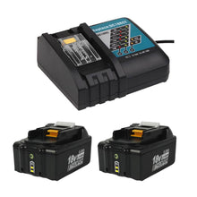 2 Pack For 18V Makita BL1850B 5.0Ah Battery Replacement & For Makita DC18RC 3A 14.4V-18V Charger