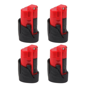 4 Pack For Milwaukee Battery 12V 3.5Ah Replacement | 48-11-2411 48-11-2440 48-11-2402 Batteries