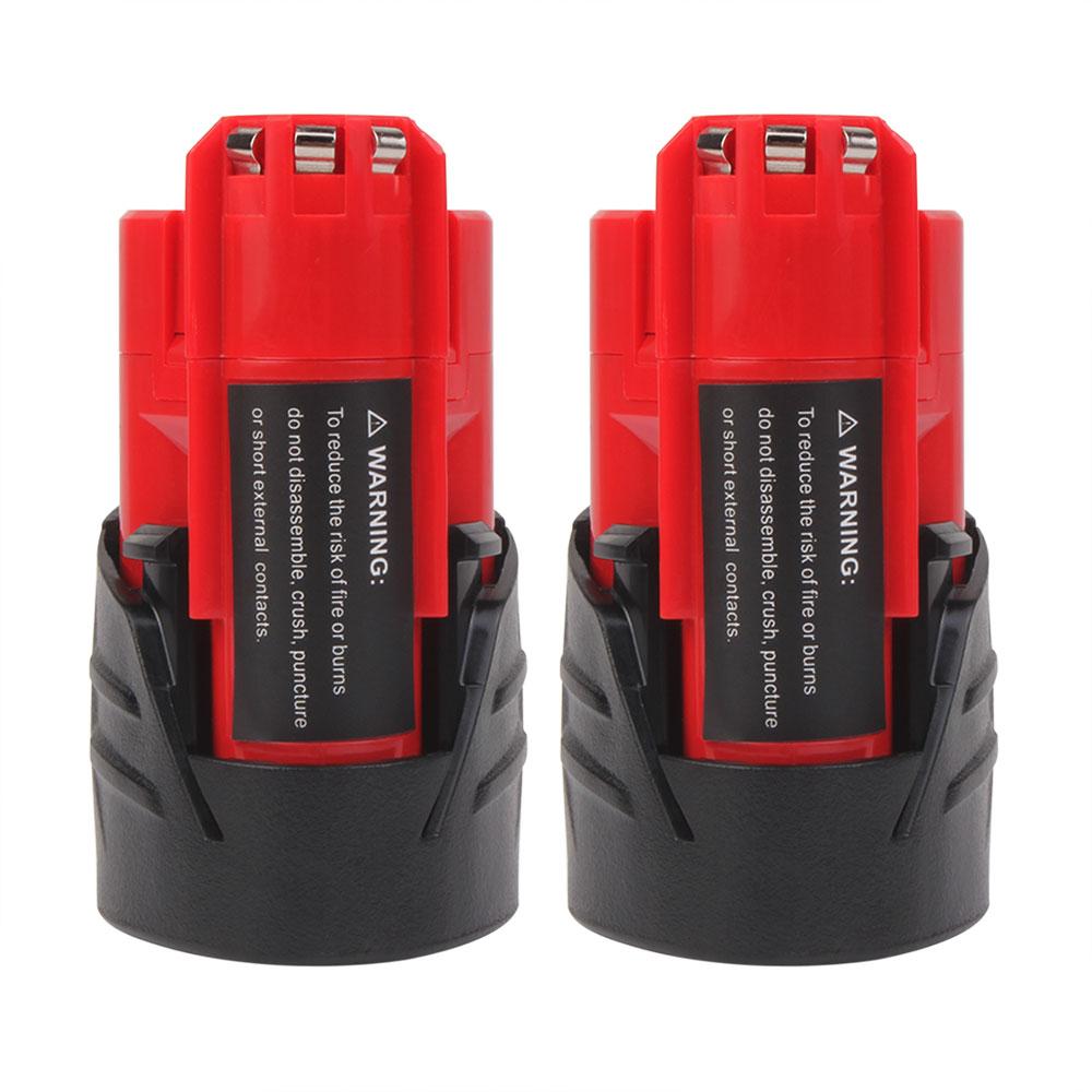 Milwaukee Battery | 12V 3.5Ah | Milwaukee Battery 12V 3.5Ah Replacement | 48-11-2411 48-11-2440 48-11-2402 Batteries | two