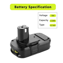 For Ryobi 18V Battery Replacement | P102 2.5Ah Li-ion Battery 3 Pack